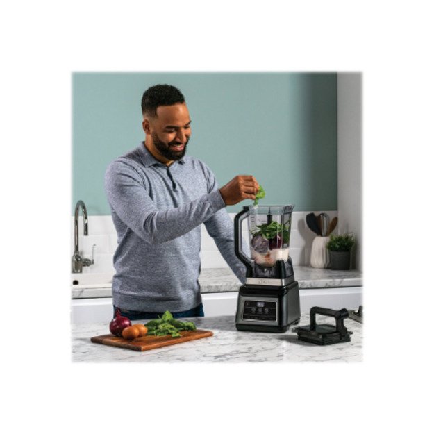 NINJA Mixer Blender 2in1 with Auto IQ | BN750EU | Tabletop | 1200 W | Jar material Plastic | Jar capacity 2.1+0.7 L | Ice crushi 6