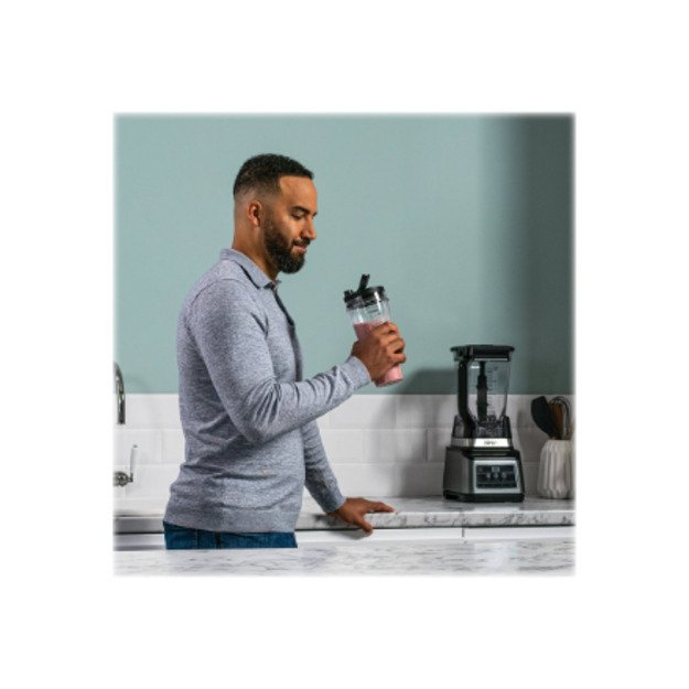 NINJA Mixer Blender 2in1 with Auto IQ | BN750EU | Tabletop | 1200 W | Jar material Plastic | Jar capacity 2.1+0.7 L | Ice crushi 2