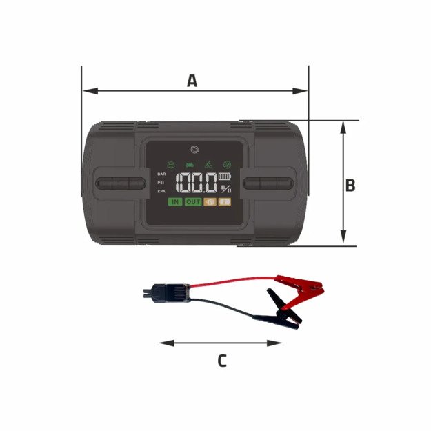 Manta MAJS001AP Jumpstarter With Air Compressor 9