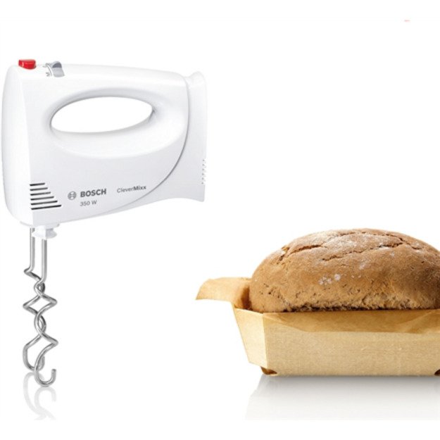 Bosch Hand Mixer MFQ3030 Hand Mixer 350 W Number of speeds 4 Stainless steel/Plastic Turbo mode White 7