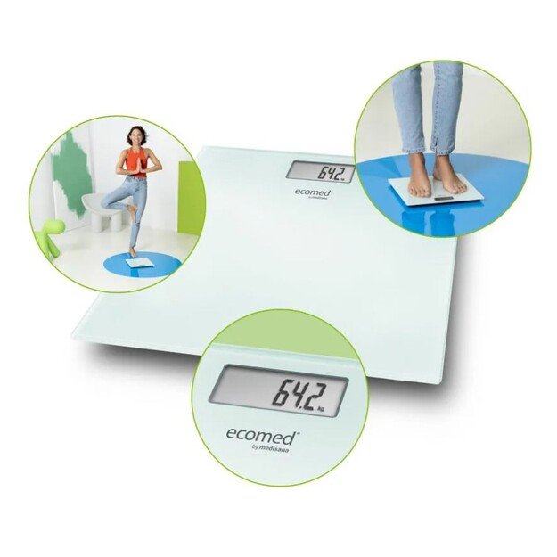 Weighing scale bathroom Medisana Ecomed PS-72E (white color) 4