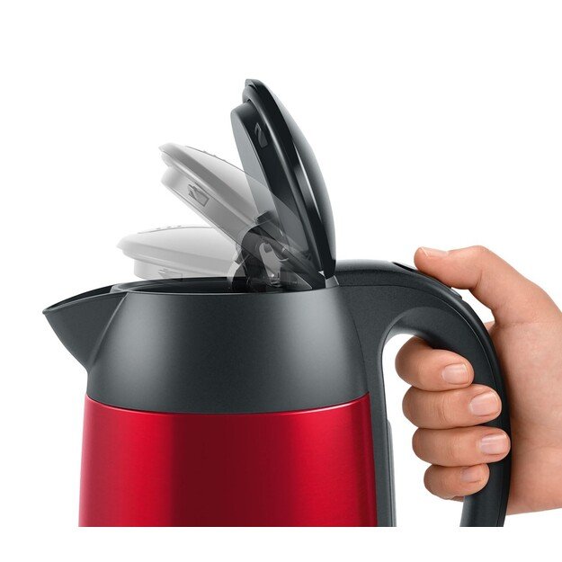 Bosch | Kettle | DesignLine TWK3P424 | Electric | 2400 W | 1.7 L | Stainless steel | 360&deg; rotational base | Red 3
