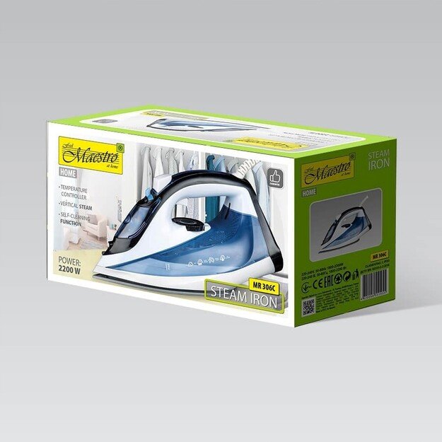 Steam iron MAESTRO MR-306C 2200W White, Blue 1