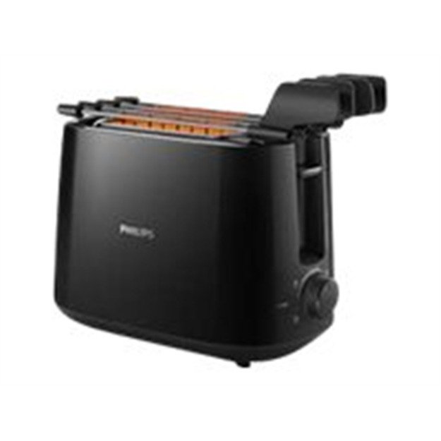 Philips | Daily Collection Toaster | HD2583/90 | Number of slots 2 | Housing material Plastic | Black 2