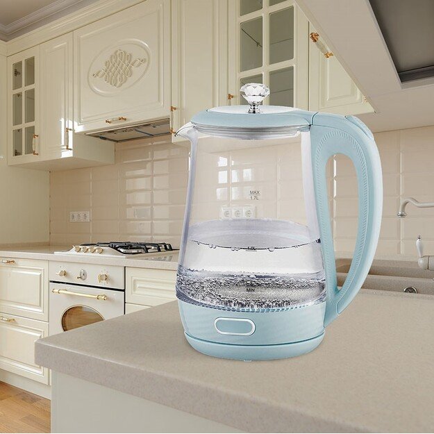 Maestro MR-052-BLUE Electric glass kettle, blue 1.7 L 2