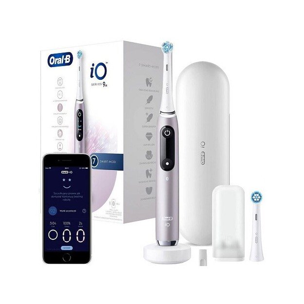 El. dantų &scaron;epetėlis Oral-B iO Series 9 Rose Quartz 3