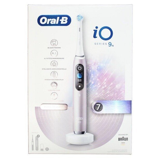 El. dantų &scaron;epetėlis Oral-B iO Series 9 Rose Quartz 1