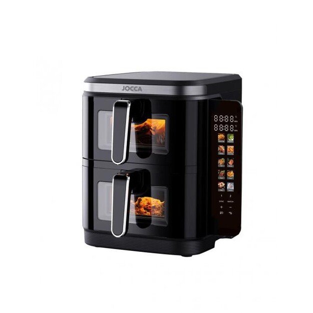 Dviguba kar&scaron;to oro gruzdintuvė su langeliais ir spalvotu displėjumi Jocca 2496  11L juoda 5