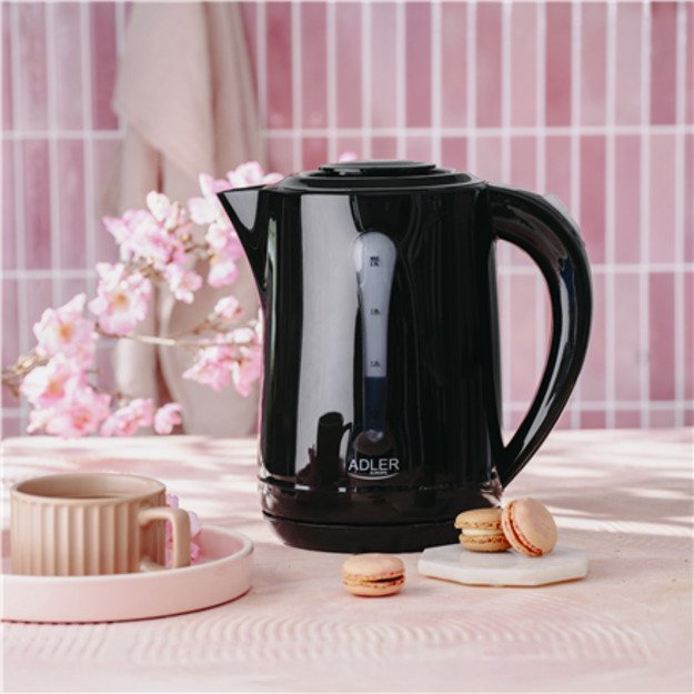Adler Kettle | AD 1244 | Electric | 1850 W | 2.5 L | Plastic | 360&deg; rotational base | Black 1