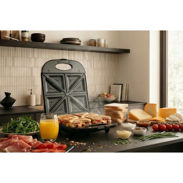 Promis STP 25 XXL sandwich maker, 4 toasts, 1400 W, black