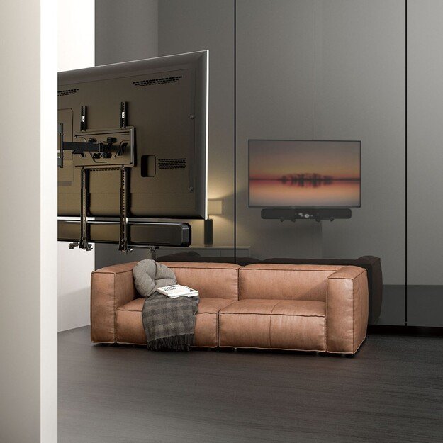 Maclean MC-914 Universal Soundbar Mount Speaker Holder Mounting Under TV up to 15kg VESA Space Saving 7