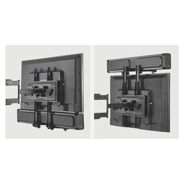 Maclean MC-914 Universal Soundbar Mount Speaker Holder Mounting Under TV up to 15kg VESA Space Saving 3