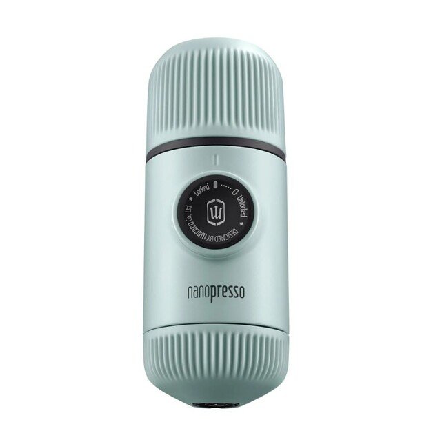 WACACO NANOPRESSO ARCTIC BLUE rankinis maltos kavos aparatas su dėklu, arktinė žydra