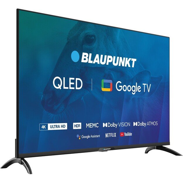 TV 43  Blaupunkt 43QBG7000S 4K Ultra HD QLED, GoogleTV, Dolby Atmos, WiFi 2,4-5GHz, BT,, black