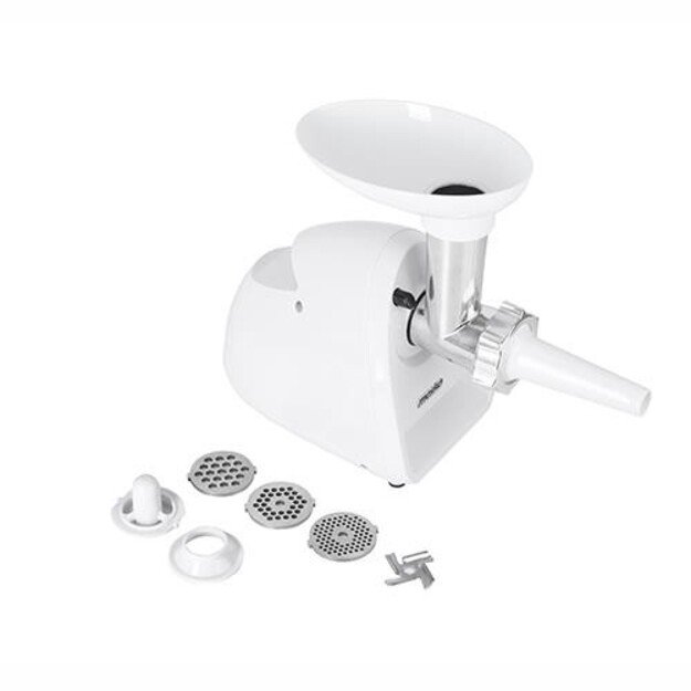 Mesko Meat mincer MS 4809 White 350 W Middle size sieve mince sieve poppy sieve plunger sausage filler