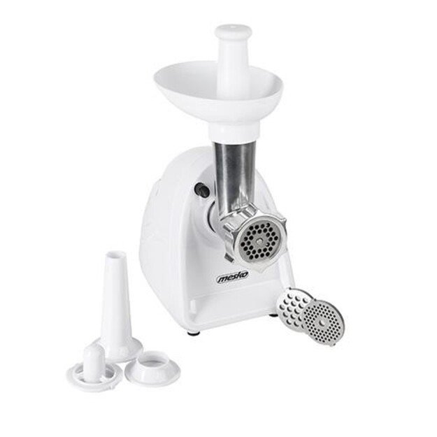 Mesko Meat mincer MS 4809 White 350 W Middle size sieve mince sieve poppy sieve plunger sausage filler