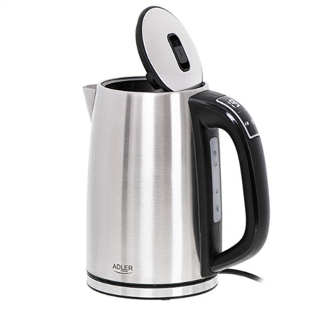 Adler AD 1340 electric kettle 1.7 L 2200 W Black, Silver