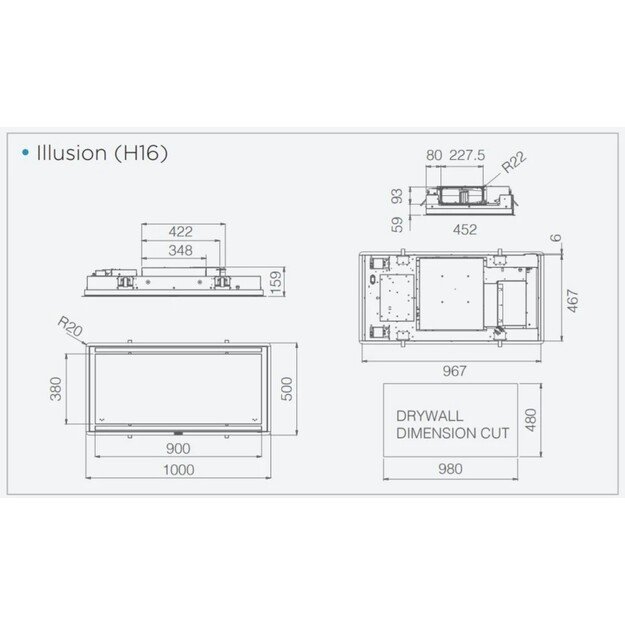 ELICA ILLUSION H16 WH/A/100