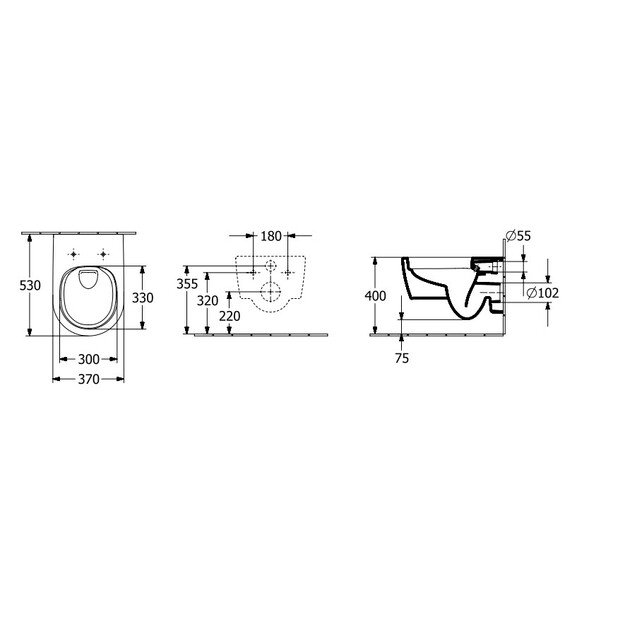 Pakabinamas unitazas VILLEROY  amp BOCH Skyla Combi-Pack, Twist flush su softclosing dangčiu, 5656CL01