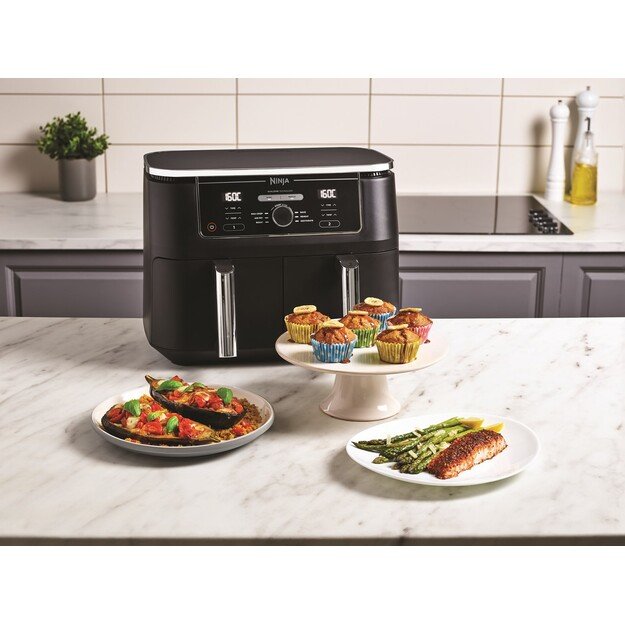 Ninja AF400EU fryer Double 9.5 L Stand-alone 2470 W Hot air fryer Black