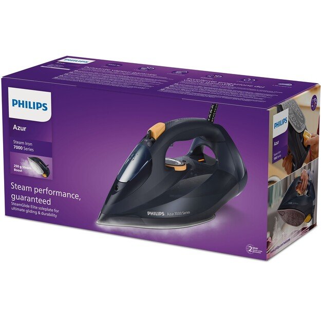 Philips 7000 series DST7060/20 HV Steam Iron Blue/Yellow 1