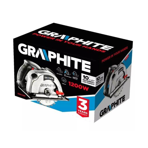 Circular saw 1200W Graphite circular saw blade 185 mm 1