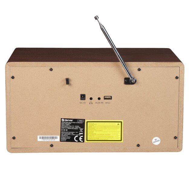Retro radio Denver MDA-525DW dark wood 3