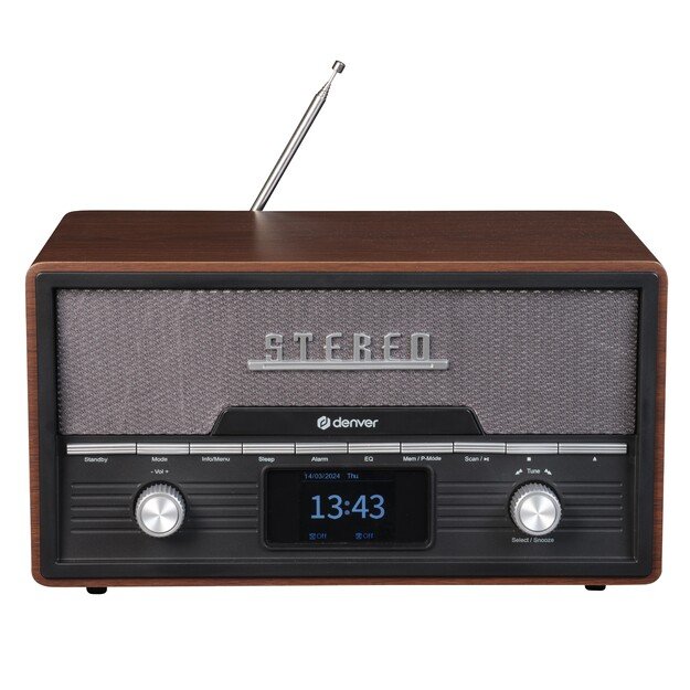 Retro radio Denver MDA-525DW dark wood