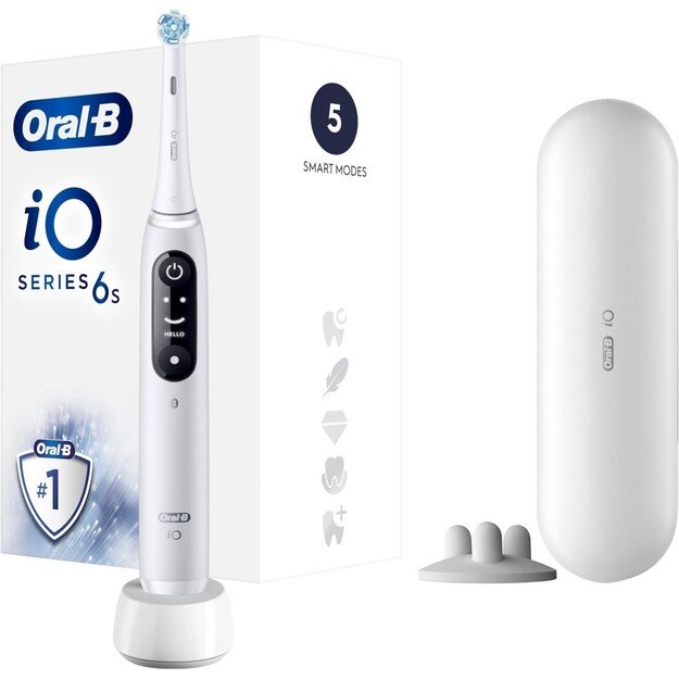 Elektrinis dantų šepetėlis Oral-B iO6 Series, baltas, 4210201438069