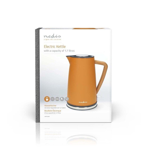 Nedis KAWK510EOR electric kettle 1.7 L 2200 W Orange 5
