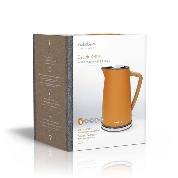 Nedis KAWK510EOR electric kettle 1.7 L 2200 W Orange 3