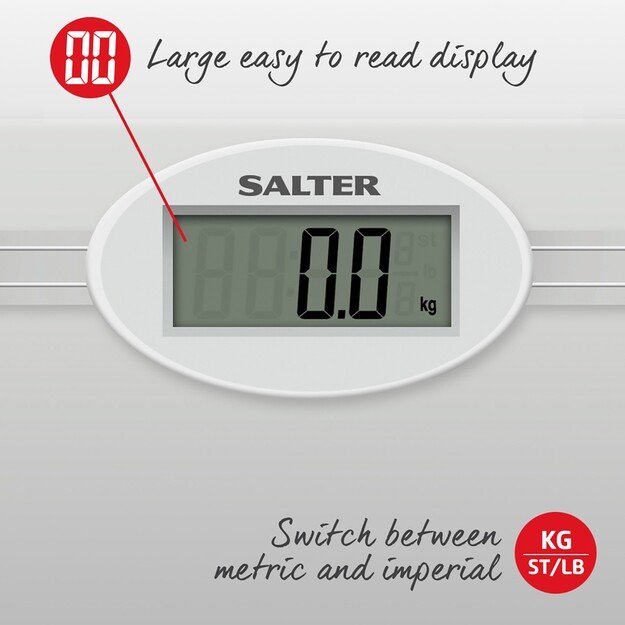 Salter 9018S SV3RCFEU16 Glass Electronic Bathroom Scale