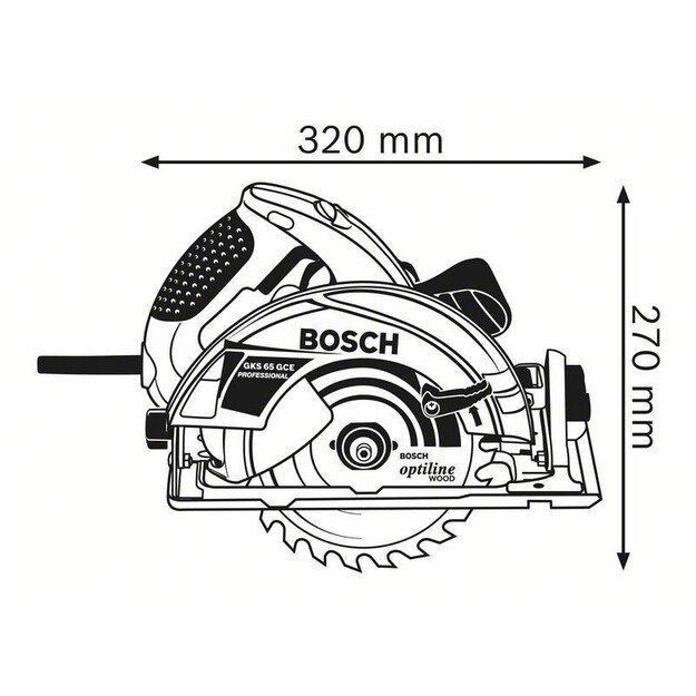 Bosch 0 601 668 901 portable circular saw 19 cm 5000 RPM 1800 W 4