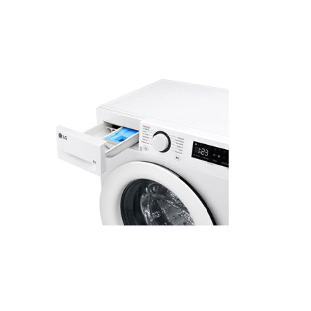 LG | Washing machine | F2WR508SWW | Energy efficiency class A | Front loading | Washing capacity 8 kg | 1200 RPM | Depth 47.5 cm 3