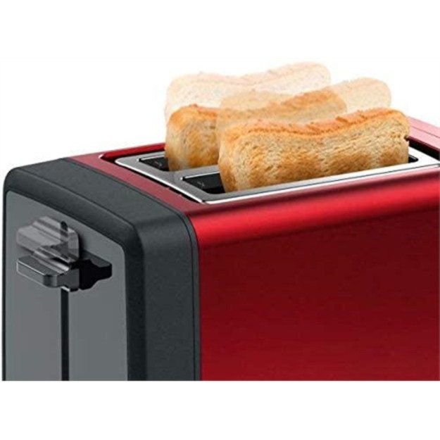 Bosch TAT4P424DE toaster 2 slice(s) 970 W Black, Red