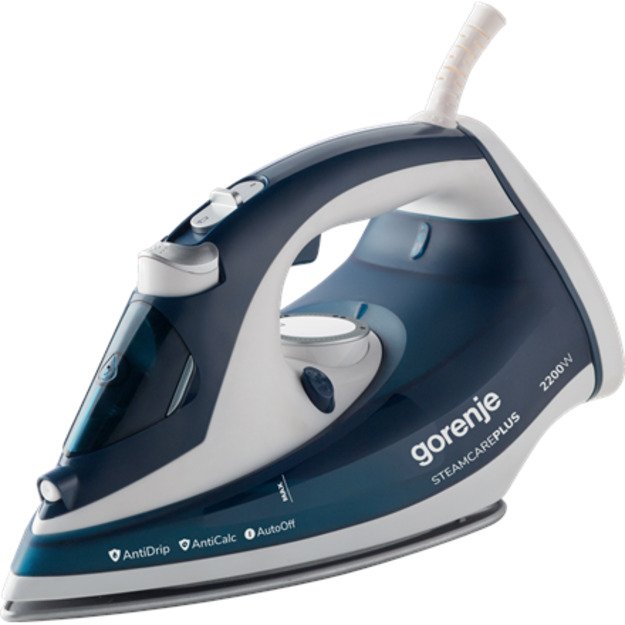 Gorenje | Steam Iron | SIH2200TQC | Steam Iron | 2200 W | Water tank capacity 300 ml | Continuous steam 30 g