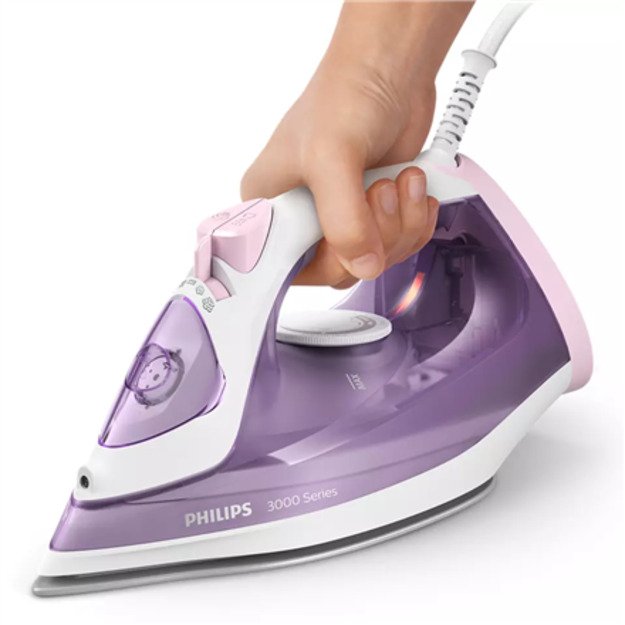 Philips 3000 series DST3010/30 iron Steam iron Ceramic soleplate 2000 W Purple, White