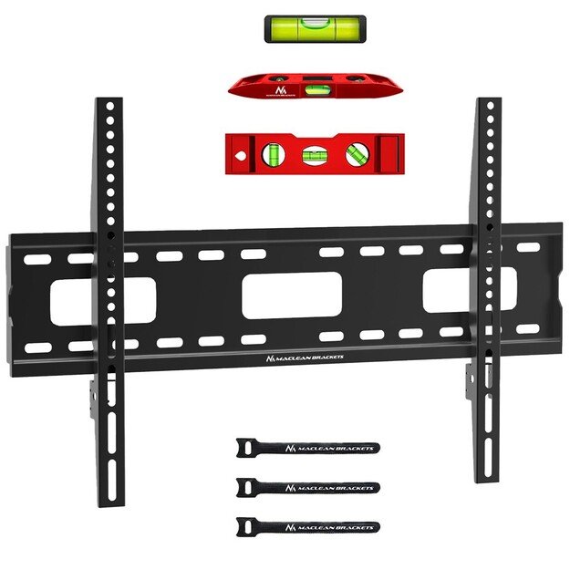 Maclean TV MC-419 Wall Mount Bracket 32 -100  VESA 600x400 45kg Tilting Universal Adjustable Spirit Level Accessories Flat