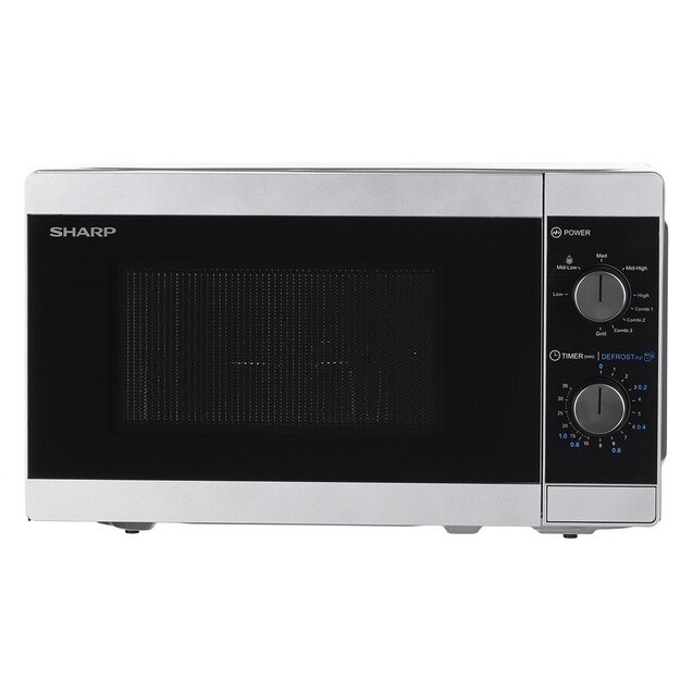 Cooker microwave SHARP YC-MG01E-S (800W, 20l, silver color)