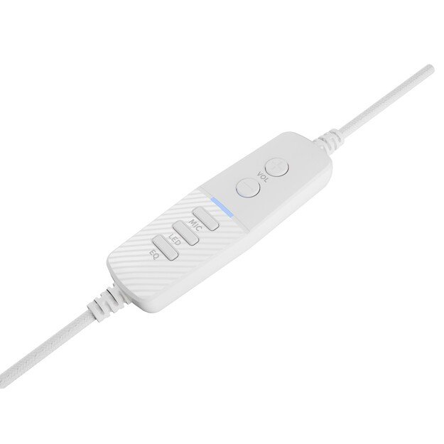 GENESIS NEON 764 RGB OVER-EAR HEADPHONES WITH MICROPHONE BACKLIGHT WHITE USB