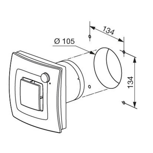 SOLER&PALAU SILENT DUAL 100 su judesio ir drėgmės jutikliu, 5210640600