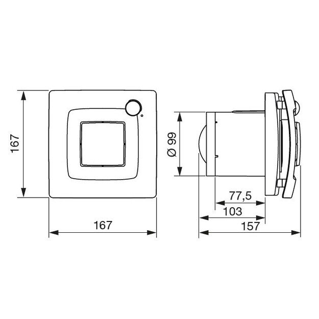 SOLER&PALAU SILENT DUAL 100 su judesio ir drėgmės jutikliu, 5210640600