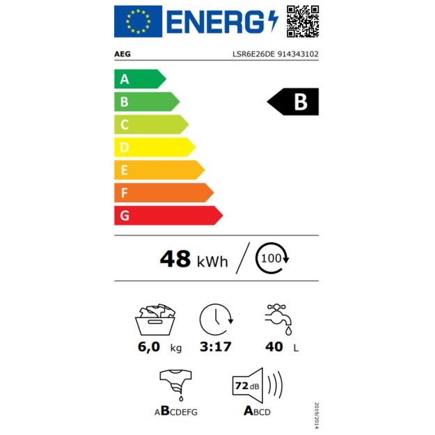 Skalbyklė AEG LSR6E26DE