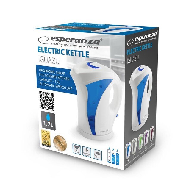 Kettle electric Esperanza Iguazu EKK018B (2200W 1.8l, blue color) 5