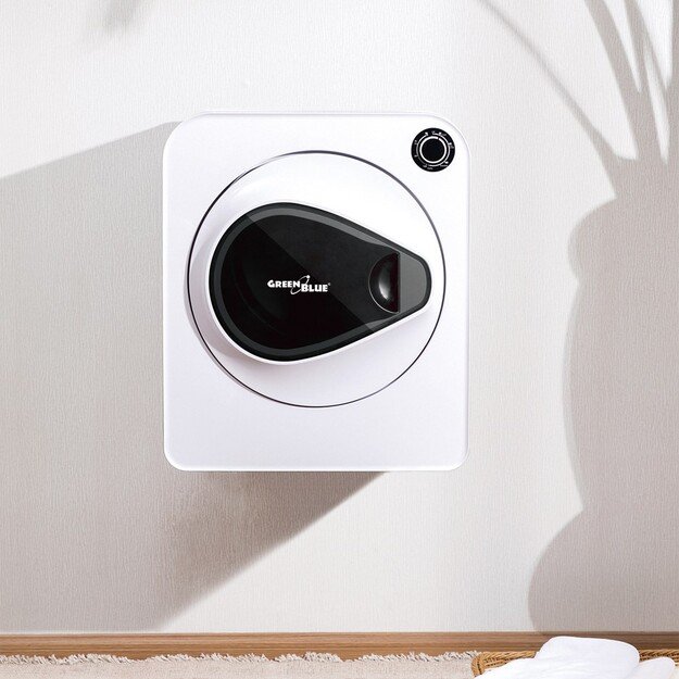 GreenBlue GB405 Tumble Dryer Electric Clothes 830W 3kg Mini Travel Vented Freestanding Wall Mount 5 Drying Programs 5