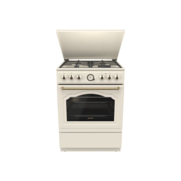 Gorenje Cooker | GKS6C71CLI | Hob type Gas | Oven type Electric | Gold | Width 60 cm | Depth 60 cm | 71 L