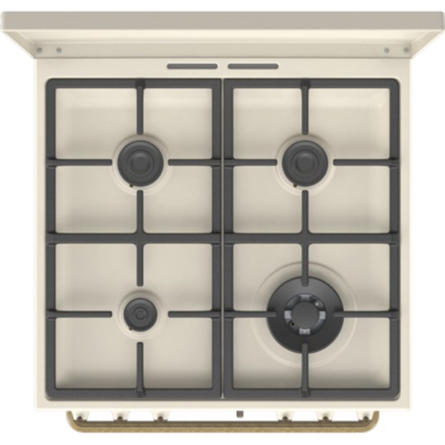 Gorenje Cooker | GKS6C71CLI | Hob type Gas | Oven type Electric | Gold | Width 60 cm | Depth 60 cm | 71 L
