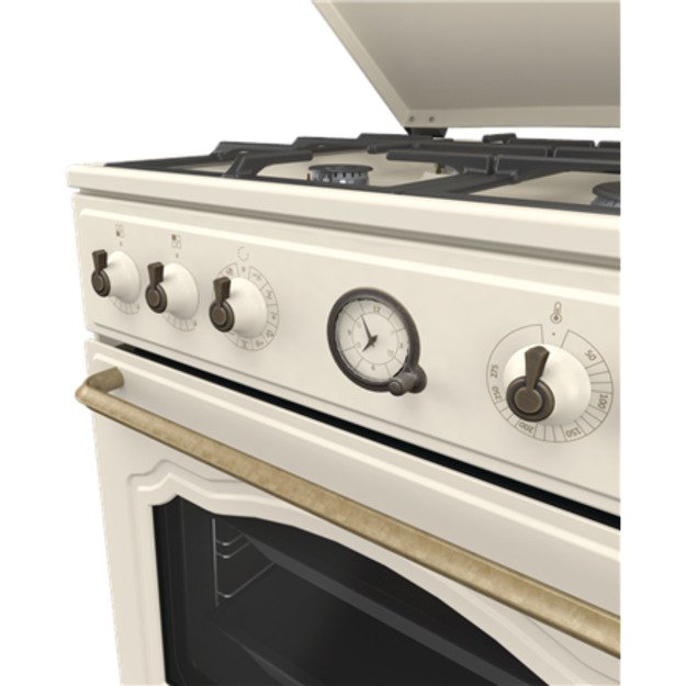 Gorenje Cooker | GKS6C71CLI | Hob type Gas | Oven type Electric | Gold | Width 60 cm | Depth 60 cm | 71 L