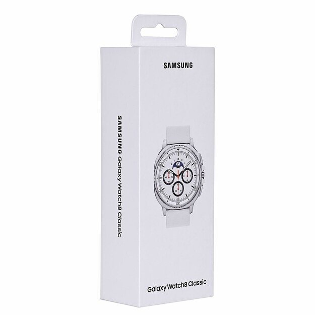 Samsung Galaxy Watch 8 Classic 3.3 cm (1.3 ) AMOLED 46 mm Digital 438 x 438 pixels Touchscreen 4G Silver Wi-Fi GPS (satellite)