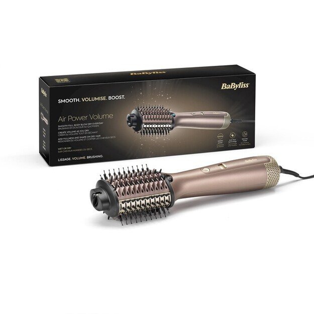 BaByliss AS95E Air Power Volume Hot air brush Champagne 1000 W